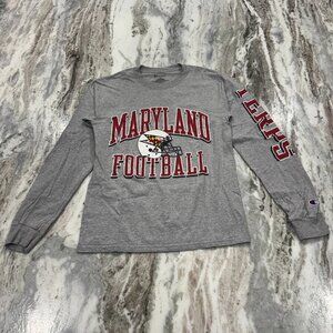 MARYLAND FOOTBALL TERPS Long Sleeve T-Shirt Size S